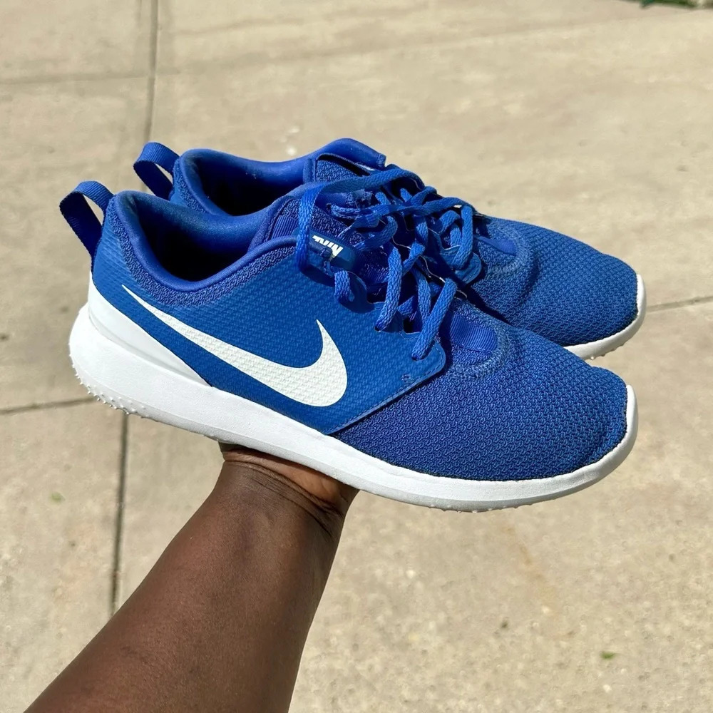 Mens Blue Nike Rosche Golf Shoes - Picture 7 of 11